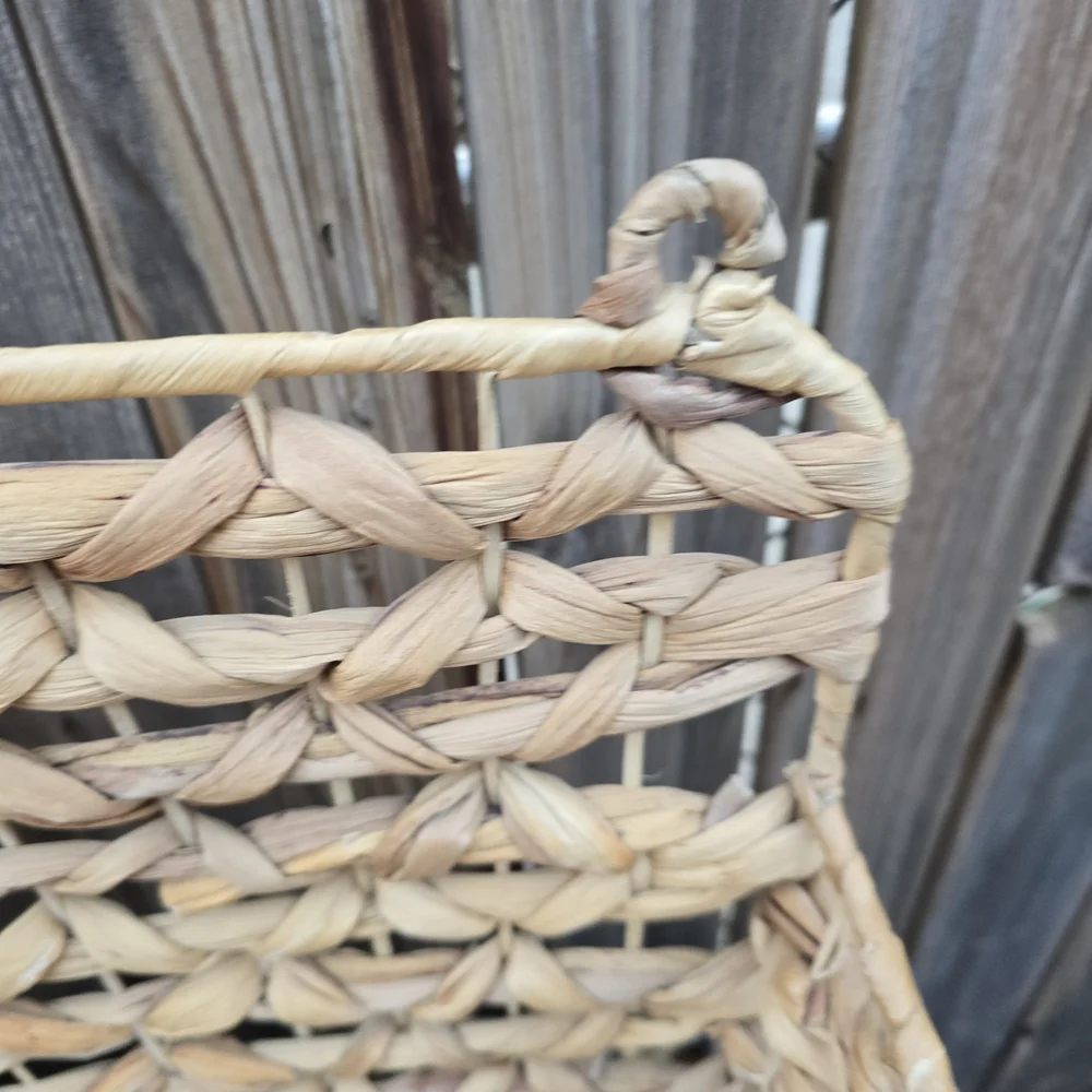 Wall Wicker Bin Storage Woven Natural Basket